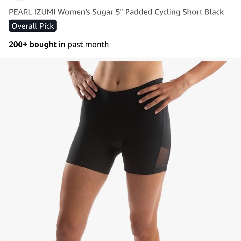 Pearl Izumi Women's Black Padded Bike Shorts